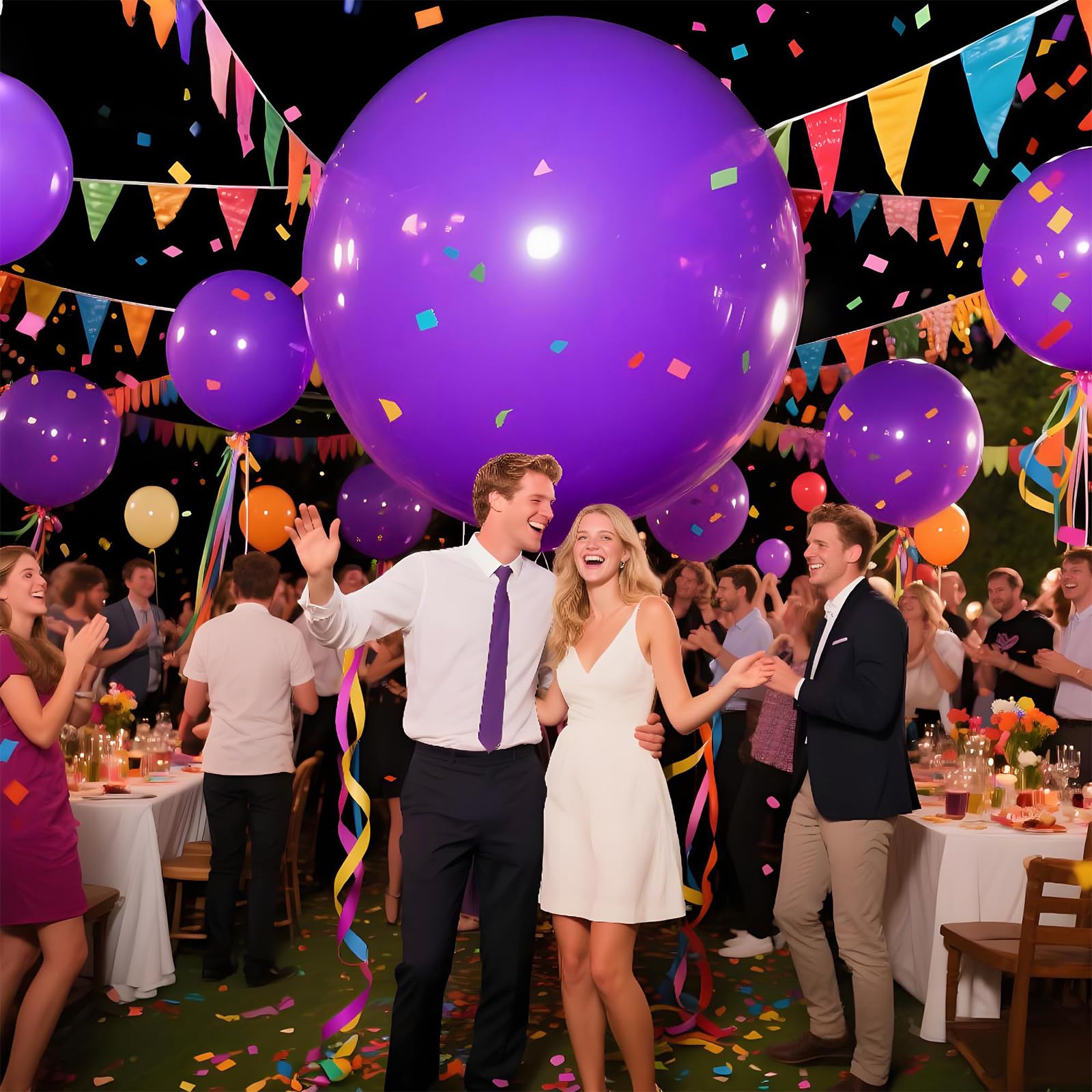 KAWKALSH leakproof neck design balloon reduces air leaks for long-lasting decor.
