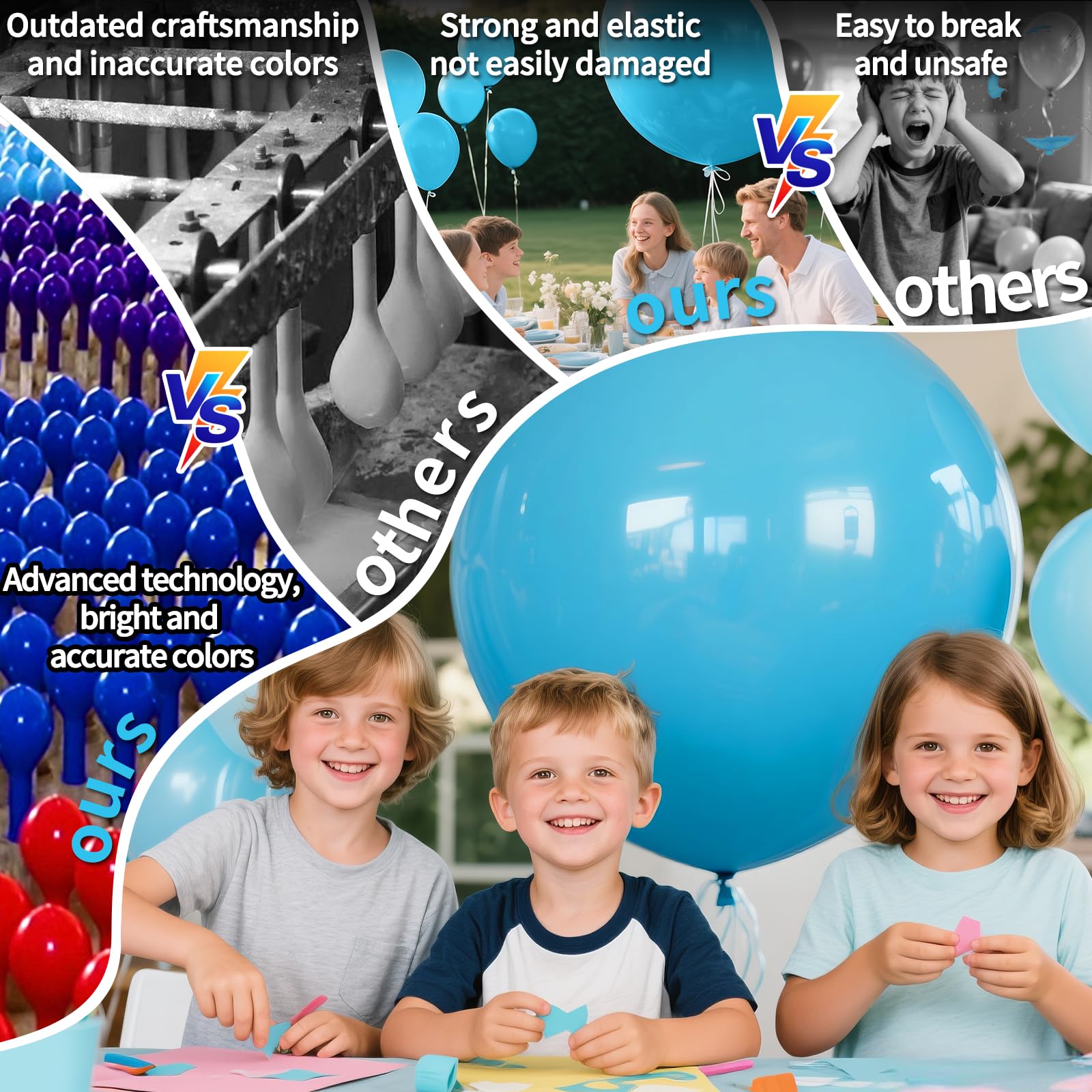 KAWKALSH light blue 36inch balloon ideal for birthdays and party decor.