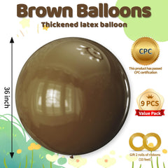 KAWKALSH matte brown balloon close-up showing rich texture and premium finish.