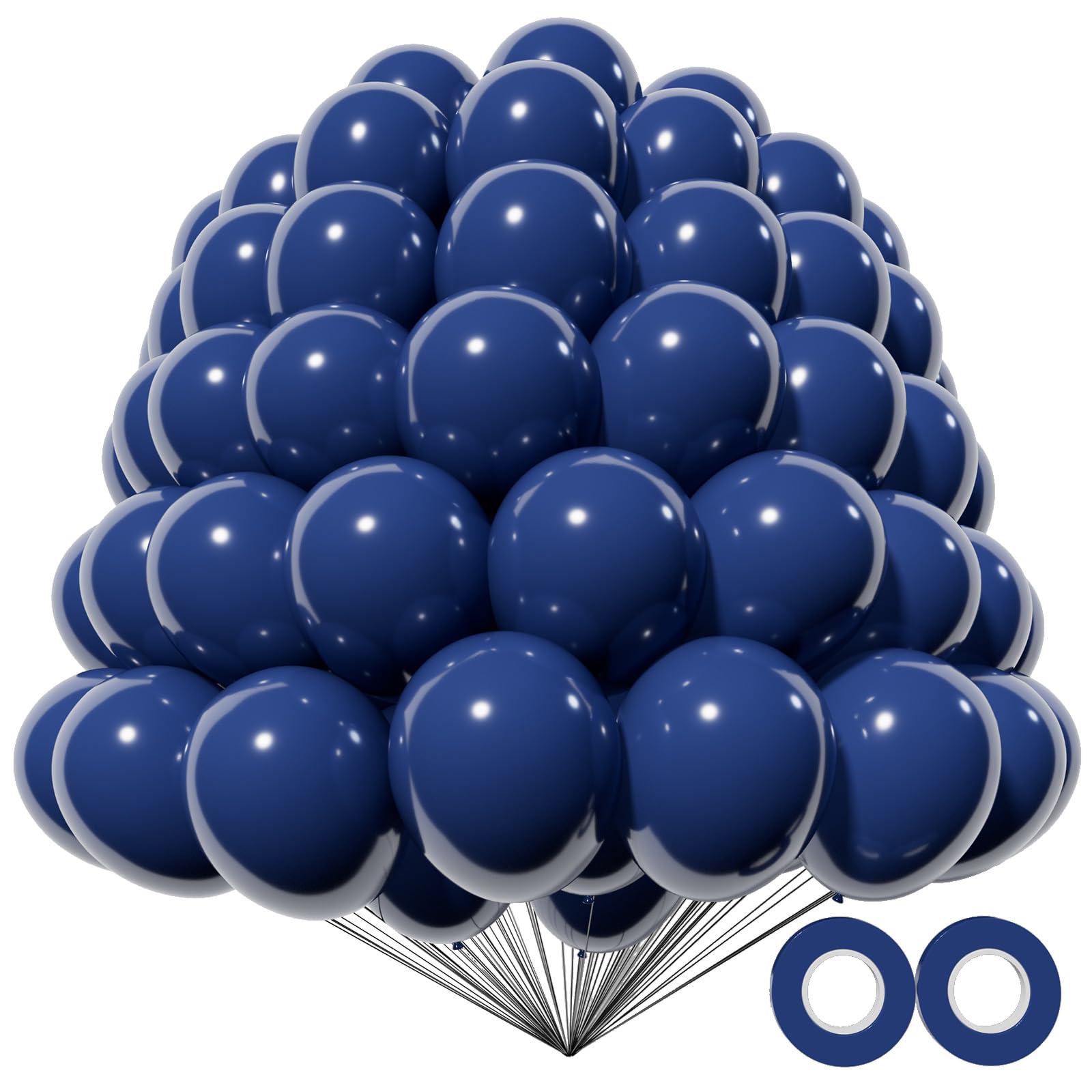 KAWKALSH navy blue 5 inch balloons ideal for party decor and arches.