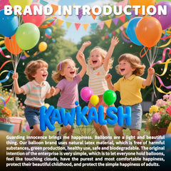KAWKALSH photo booth blue balloon adds festive atmosphere.