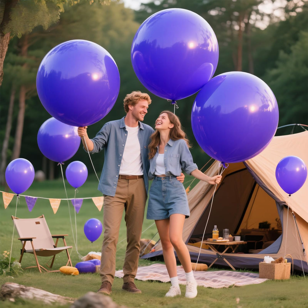 KAWKALSH purple balloons arranged for arch backdrop ideas