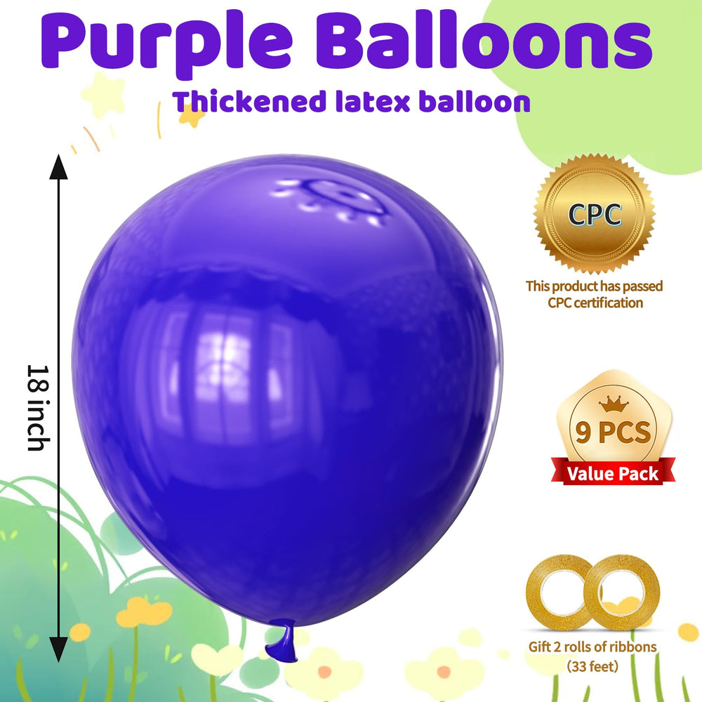 KAWKALSH purple balloon close-up shows durable latex texture for party décor