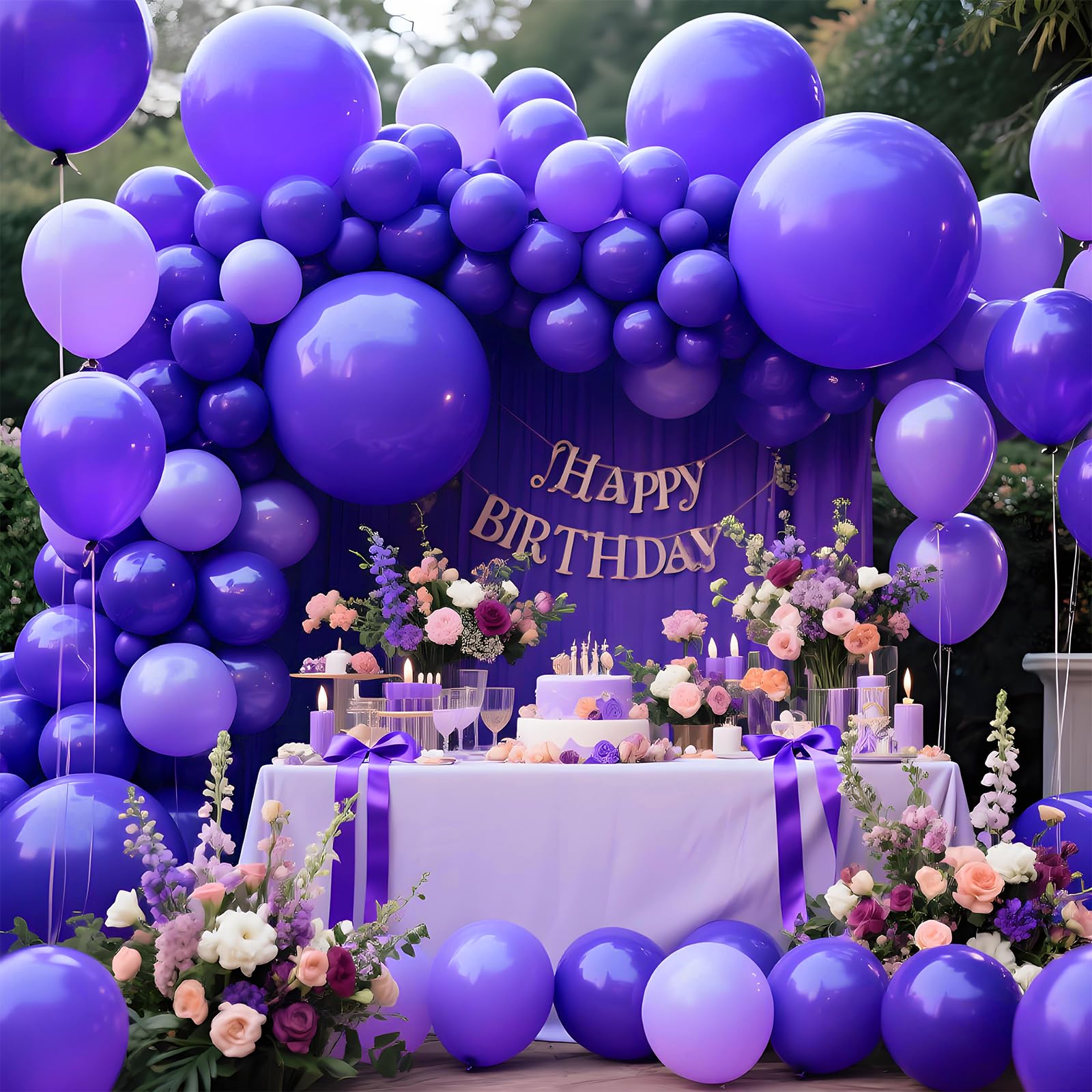 KAWKALSH versatile purple balloons suitable for photo backdrops