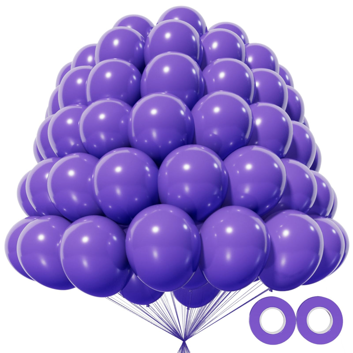KAWKALSH purple balloons 5inch pack for vibrant party decor.