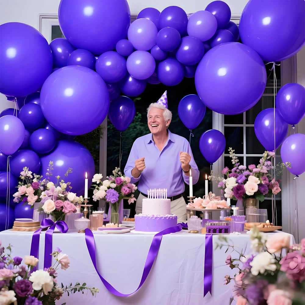 KAWKALSH purple latex balloons with matte finish for elegant arches