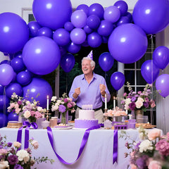 KAWKALSH purple latex balloons with matte finish for elegant arches