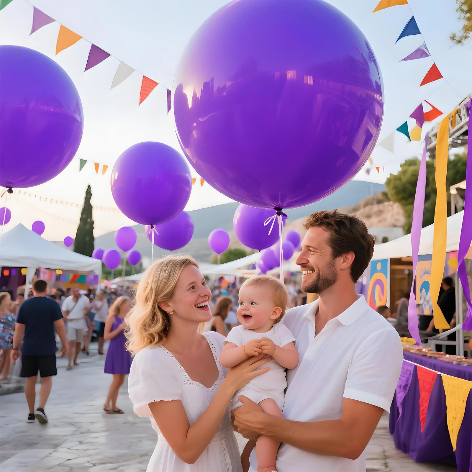 KAWKALSH reusable deflated balloon folds flat for multiple events and easy storage.