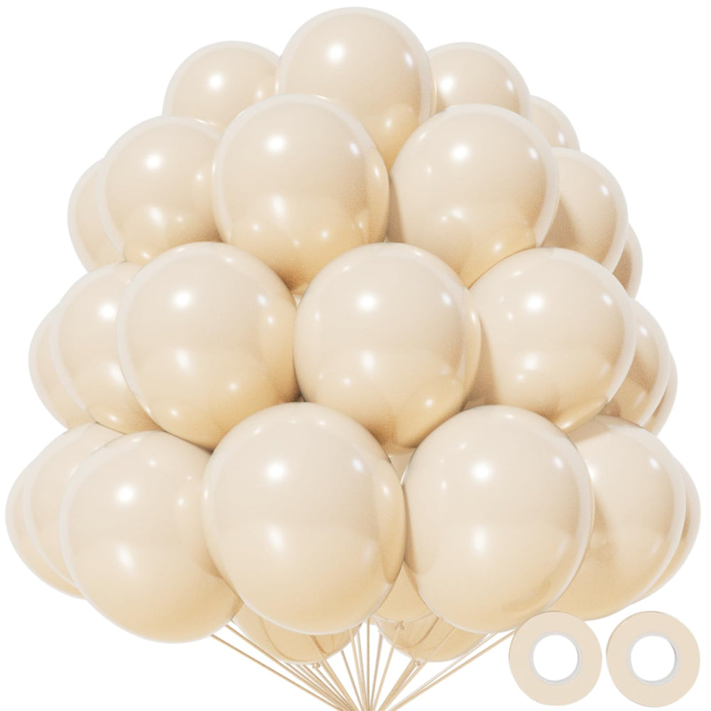 KAWKALSH sand white 12in balloons for elegant weddings and upscale events