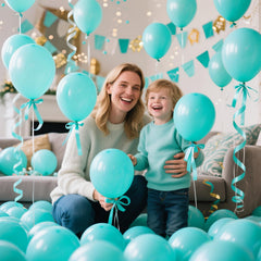 KAWKALSH teal blue balloons for baby shower decor and setup