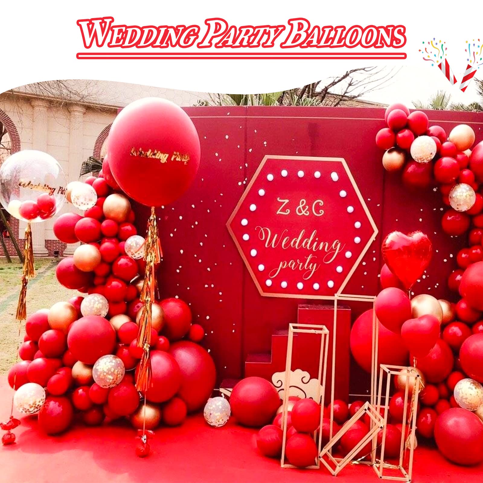 KAWKALSH thick red latex balloons for durable decor