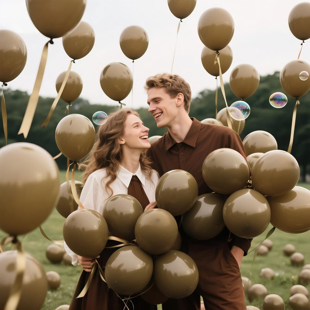 KAWKALSH versatile brown balloons for arches and centerpieces