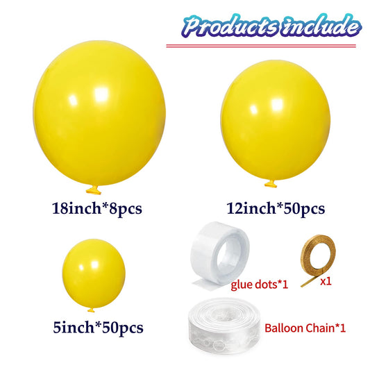 KAWKALSH yellow 12-inch balloon adds fullness to garland
