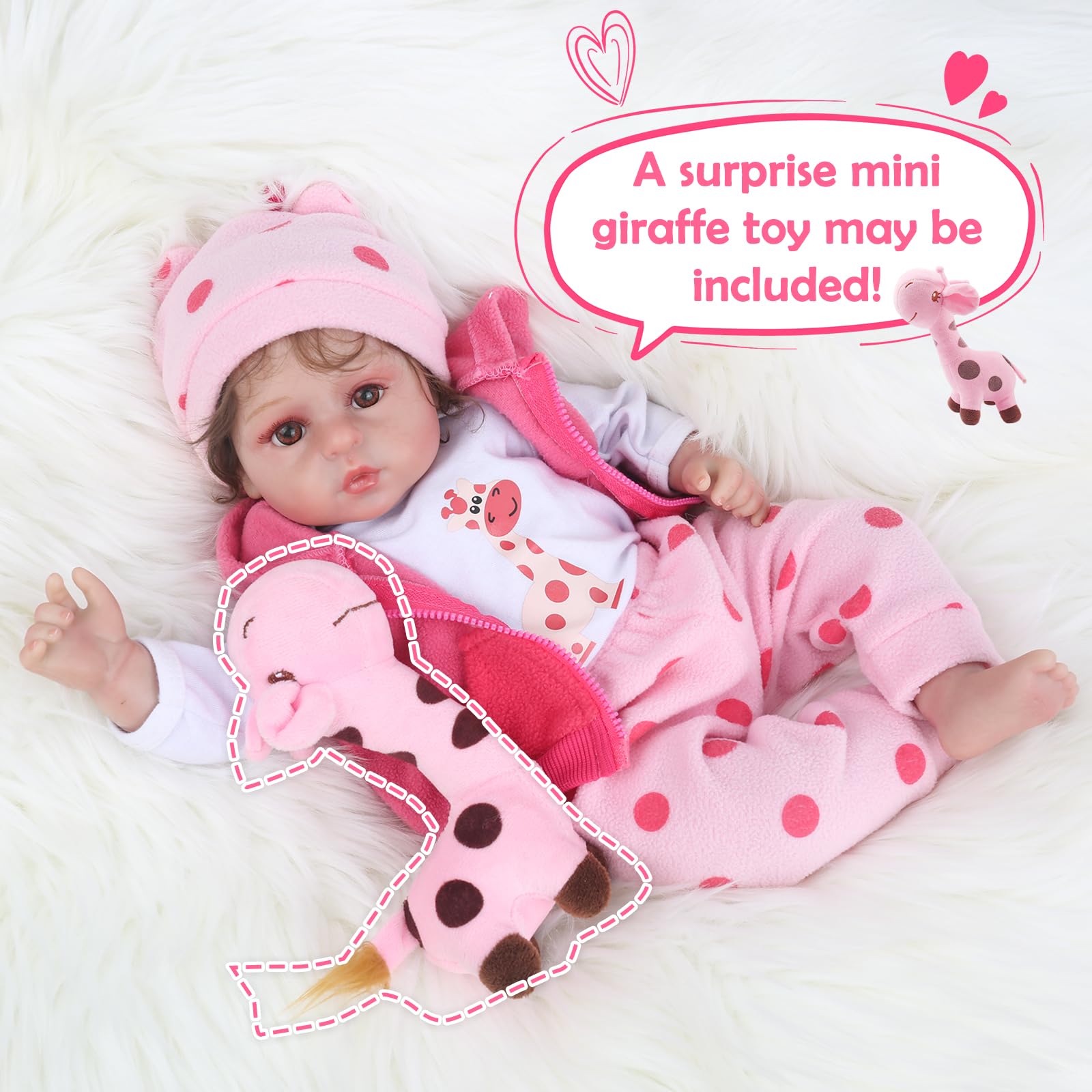 Kaydora Reborn doll set with accessories and gift box for display