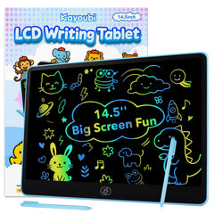 Kayoubi 14.5-inch blue doodle tablet for kids with mess-free drawing