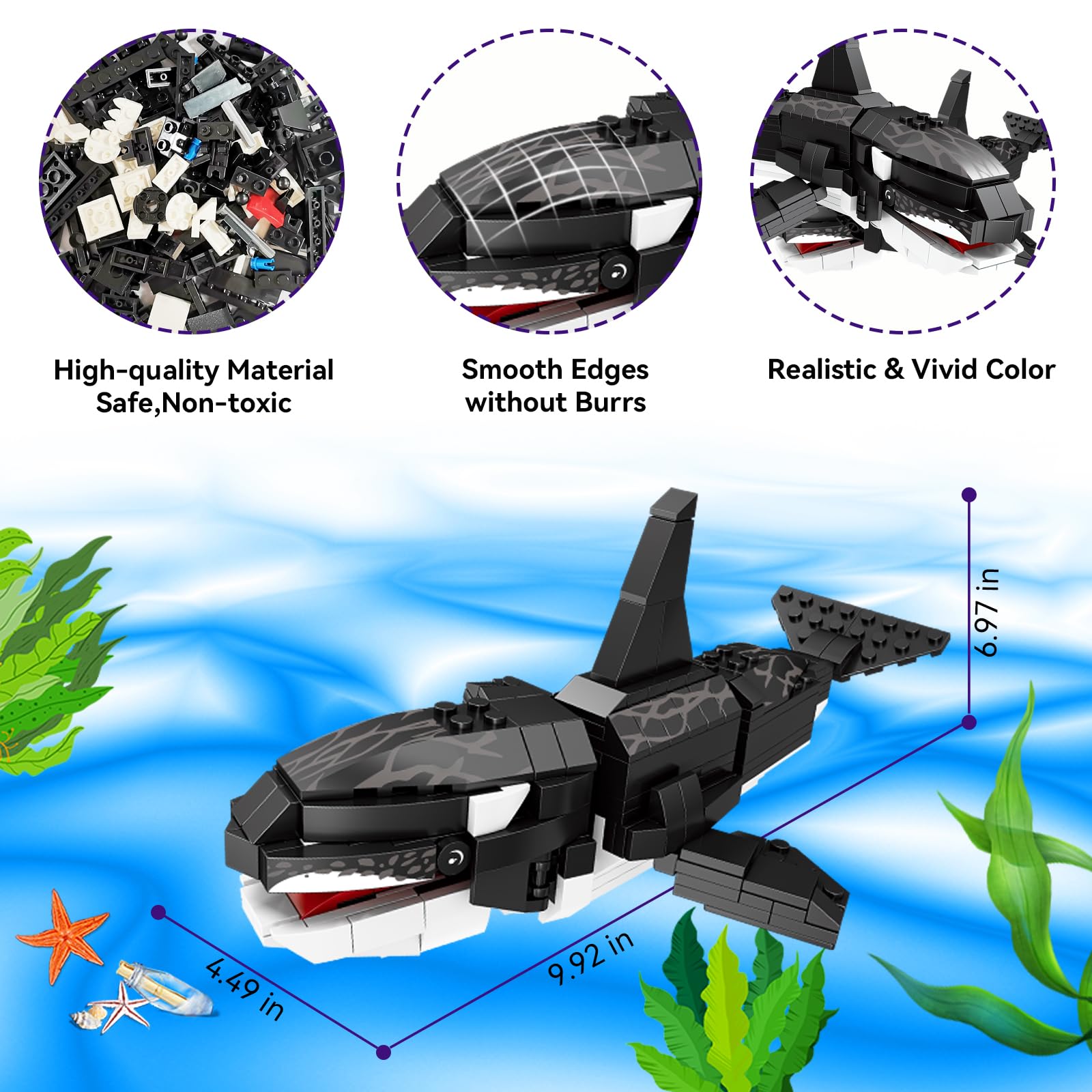 KAZI sea creatures safe and durable material for worry-free construction.