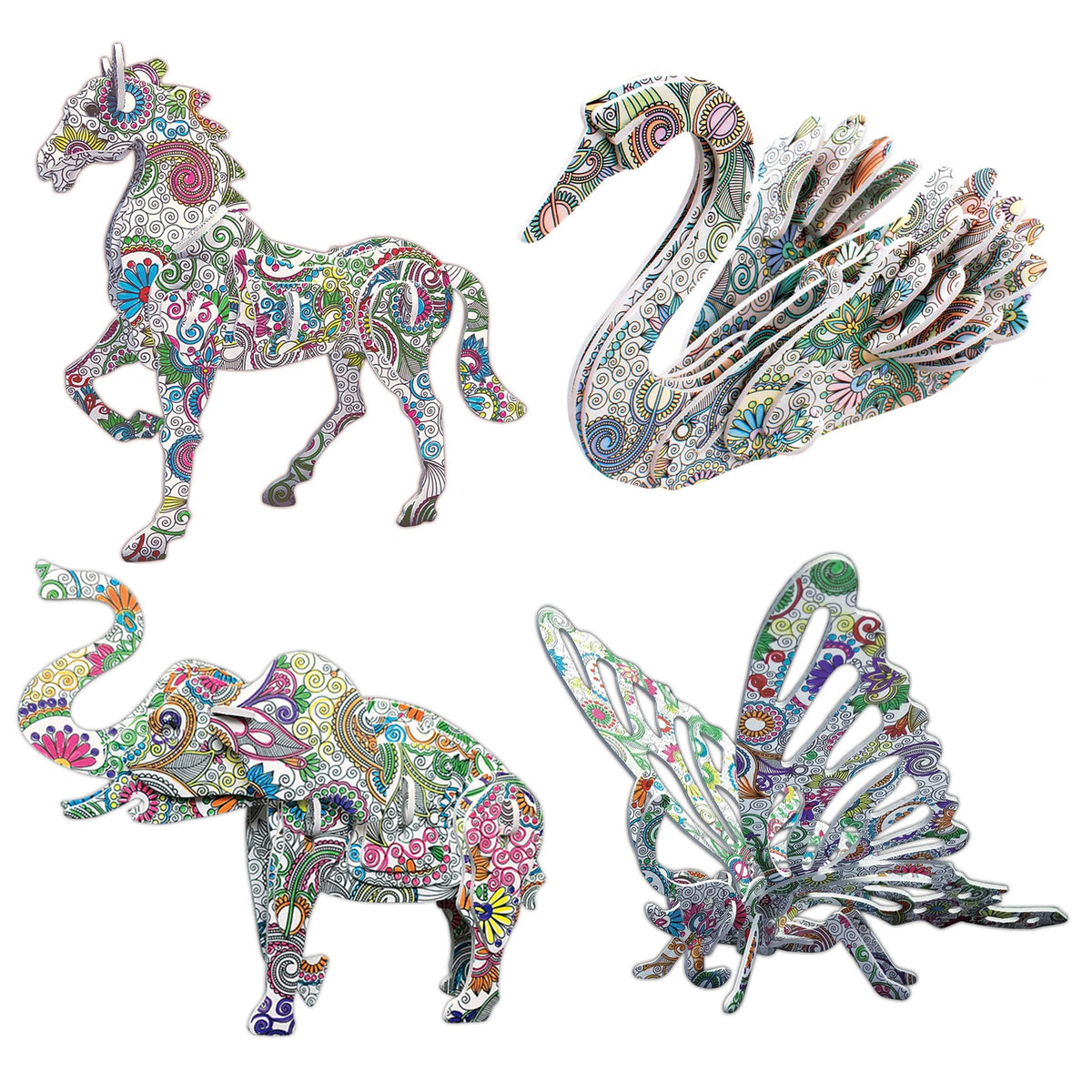 KAZOKU 3D butterfly puzzle showing interlocking pieces boosting creativity.