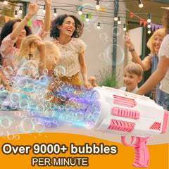 KB KAIBO bubble gun in action shows thousands of bubbles with a simple trigger