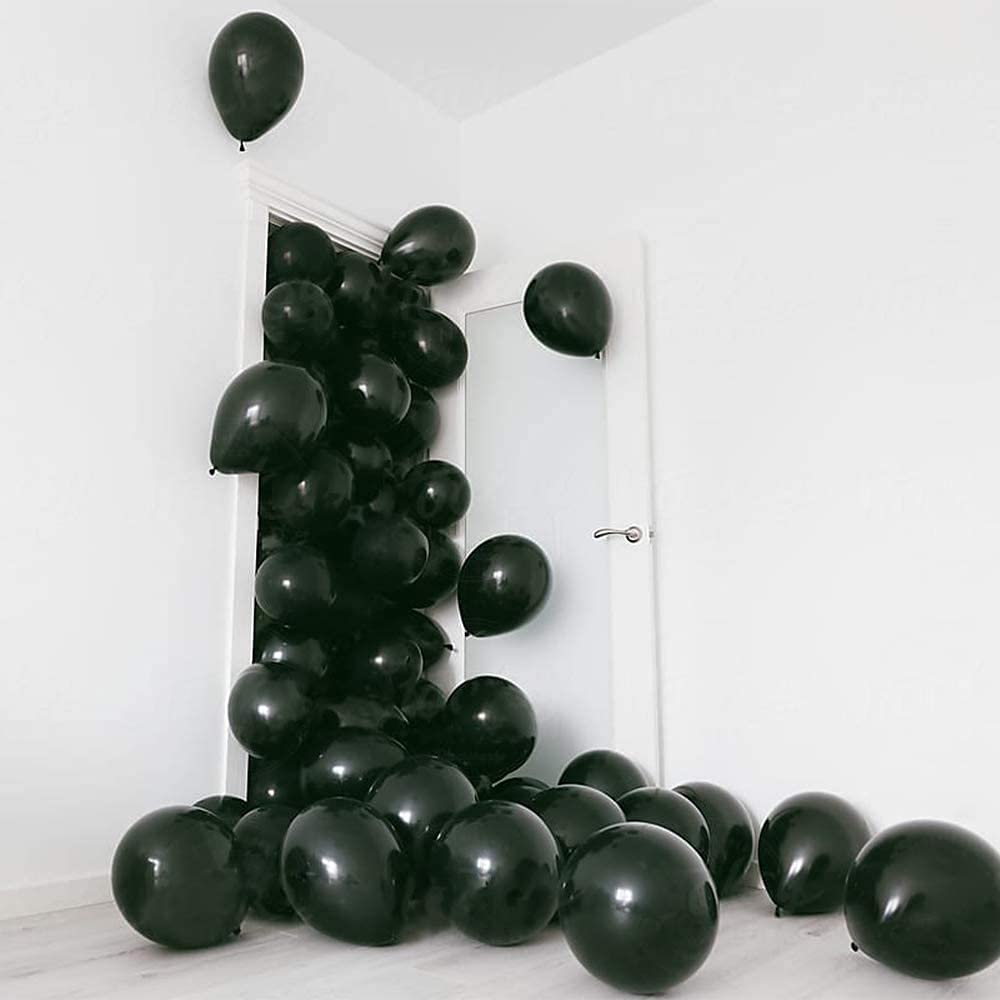 KBZVNAF baby shower decor balloons 12in matte black for chic celebrations.
