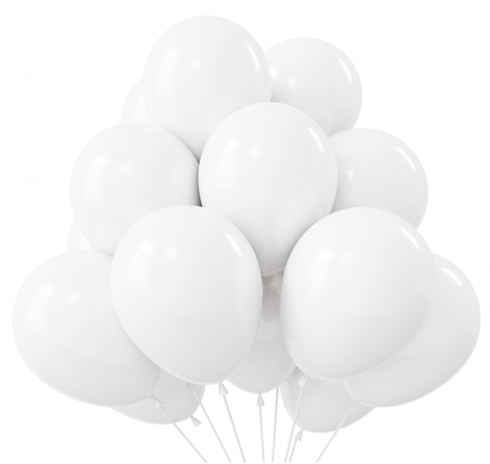 KBZVNAF white balloons 12inch close-up for elegant party decor