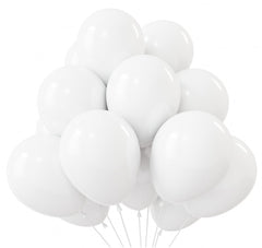KBZVNAF white balloons 12inch close-up for elegant party decor