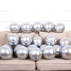 KBZVNAF wedding decor silver chrome balloons add a touch of shine
