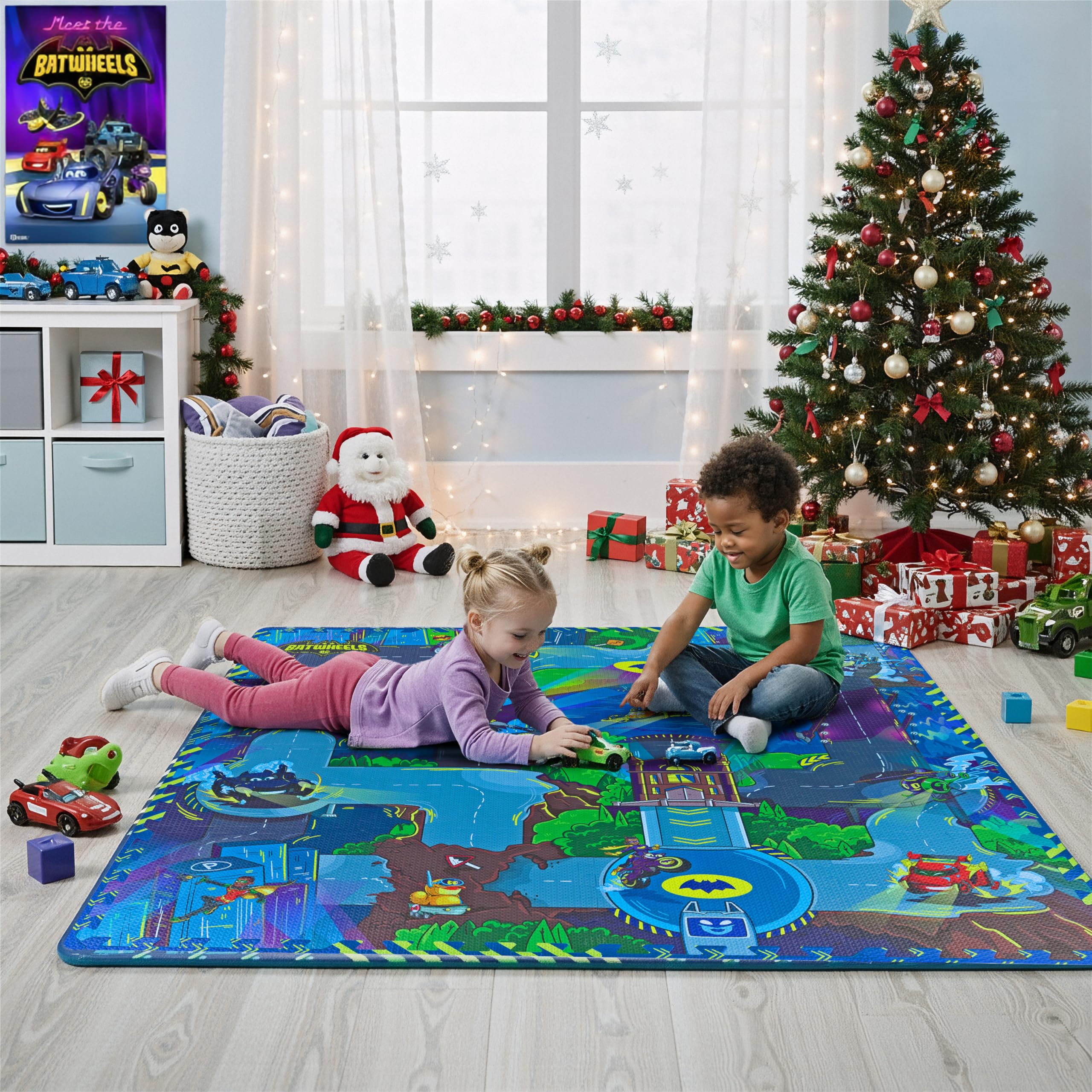 KC Cubs Batwheels mat Batman tile for imaginative play and safe tummy time
