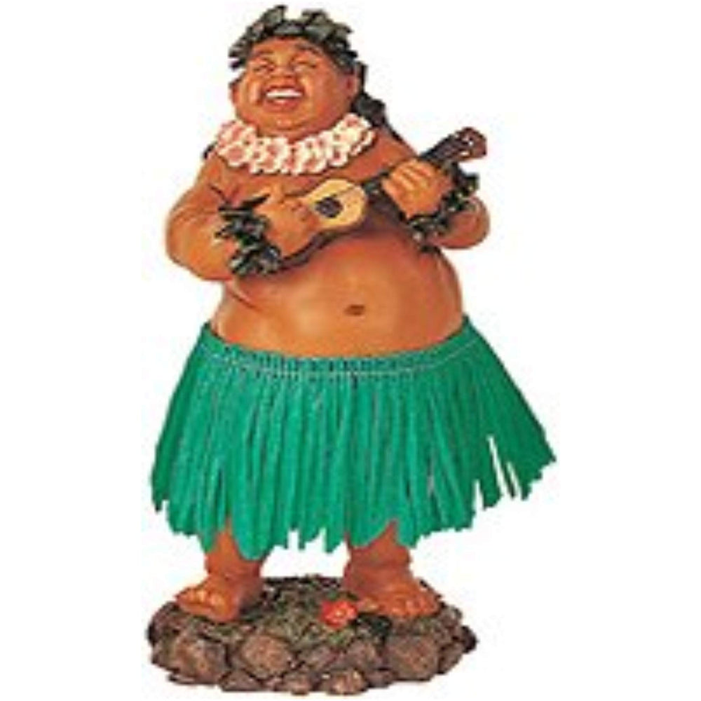KC Hawaii dashboard hula doll with ukulele on car dash for driving ambiance