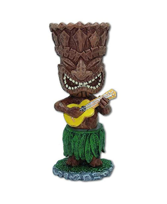 KC Hawaii tiki with ukulele decorative figure for desk or car dash decor
