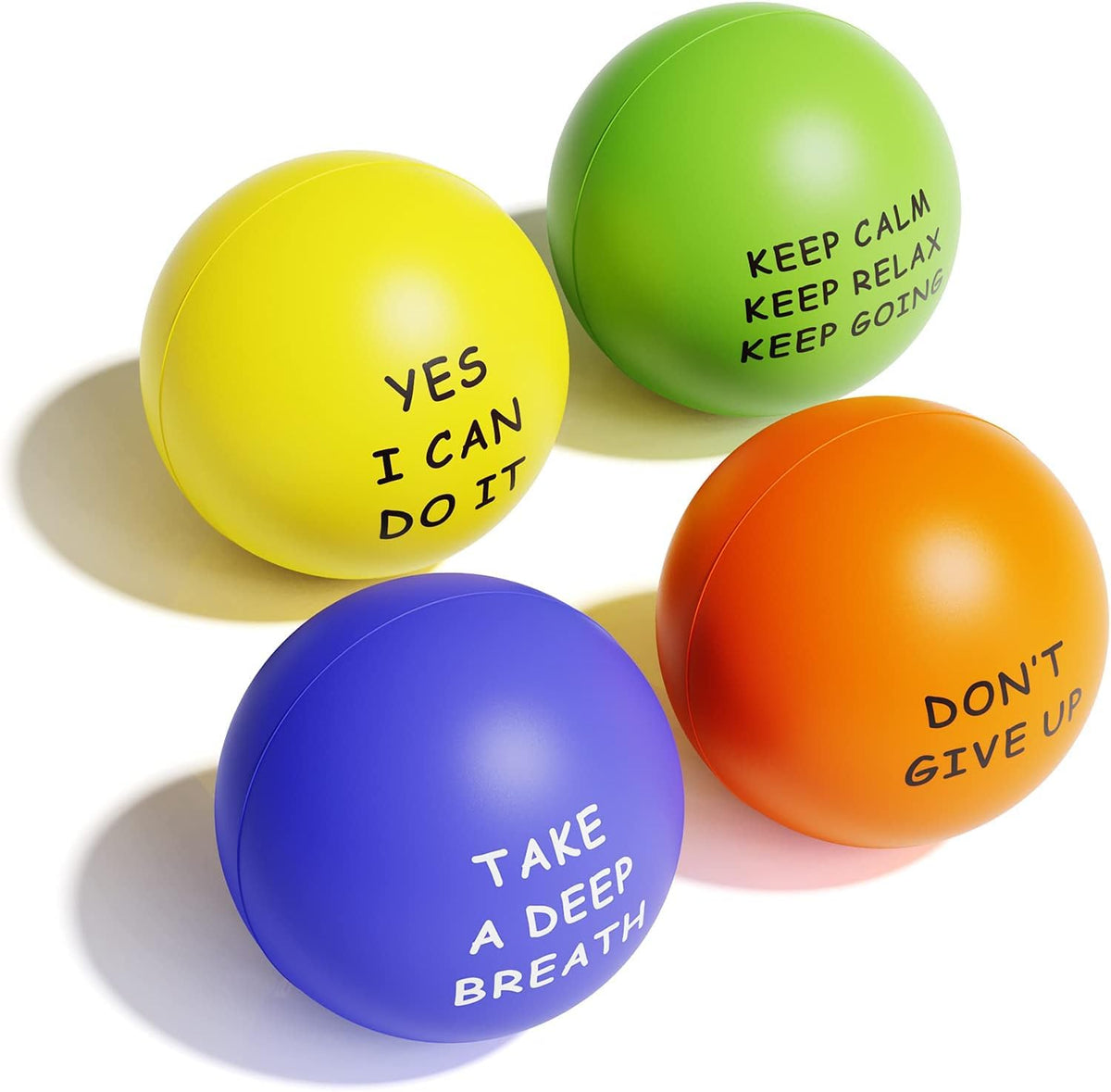 KDG Motivational Stress Balls four-pack for daily focus and calm