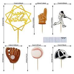 KDPATFAV baseball bat cake topper provides sporty centerpiece