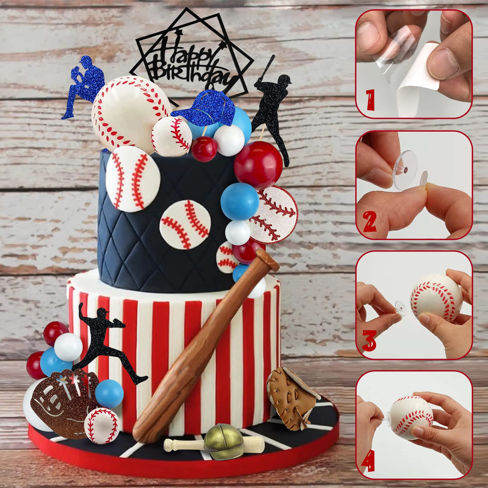 KDPATFAV red baseball toppers add vibrant contrast