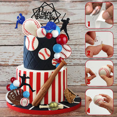 KDPATFAV red baseball toppers add vibrant contrast