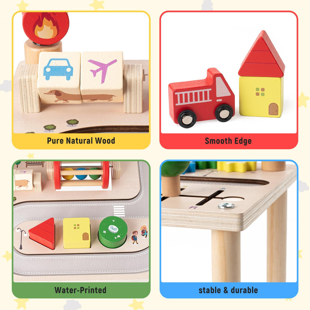 KDSFT activity table car puzzle promoting spatial awareness during play