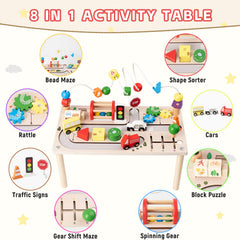 KDSFT activity table rainbow gears stimulating color recognition and coordination