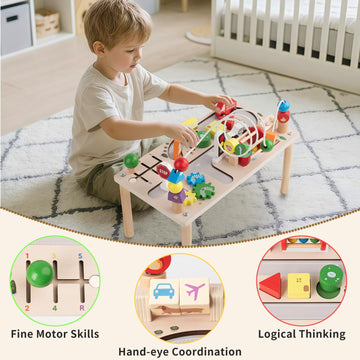 KDSFT activity table rattle and traffic signs for sensory and cognitive engagement