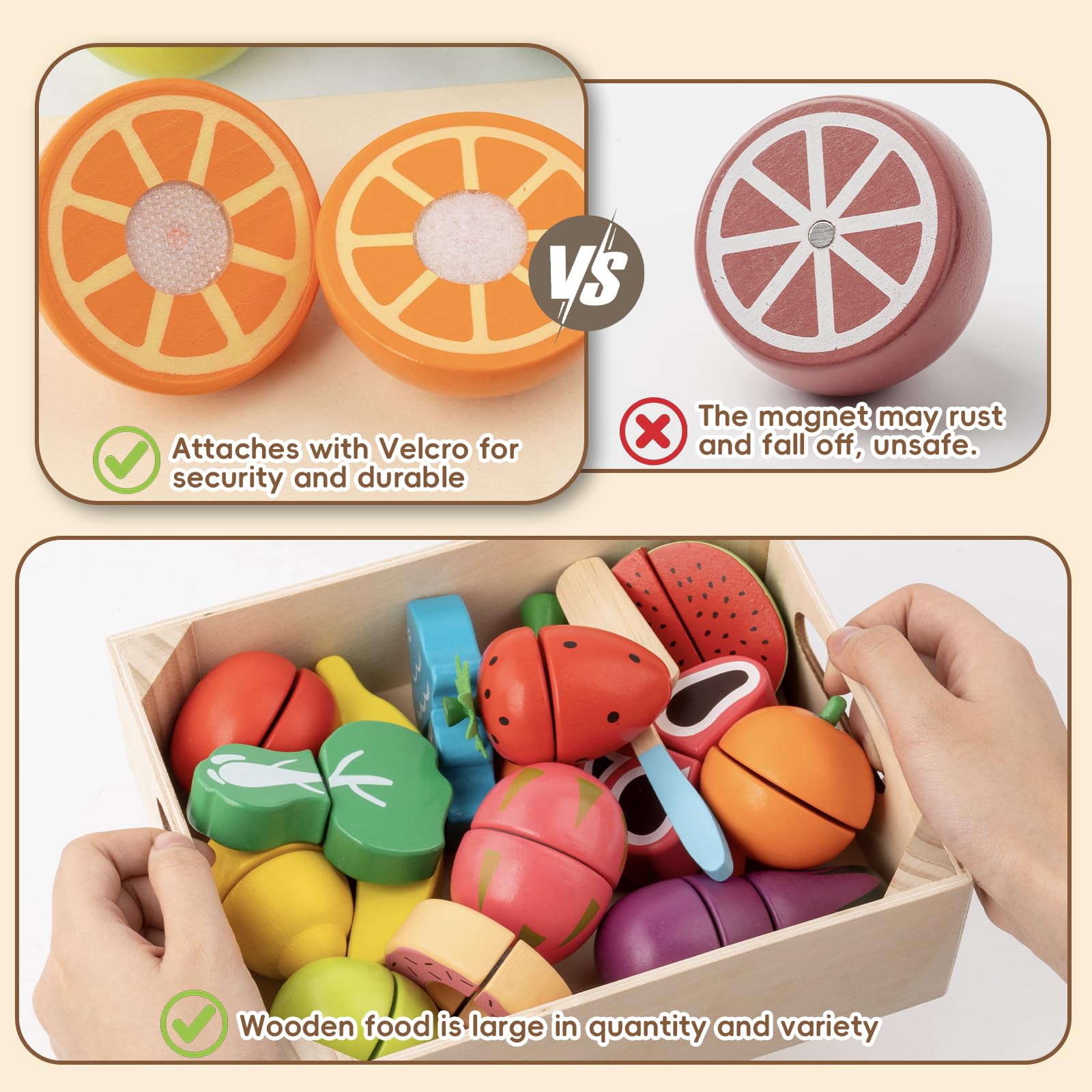 KDSFT cutting board and knives enable safe slicing role-play experiences.