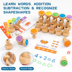 KDSFT shapes and activity cards paired with stamps for pattern practice.