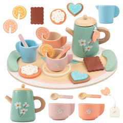 KDSFT Tea Party Teapot - smooth, child-safe finish for easy pretend play.