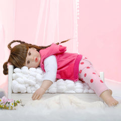 Kdudgso Reborn doll long hair for realistic styling sessions