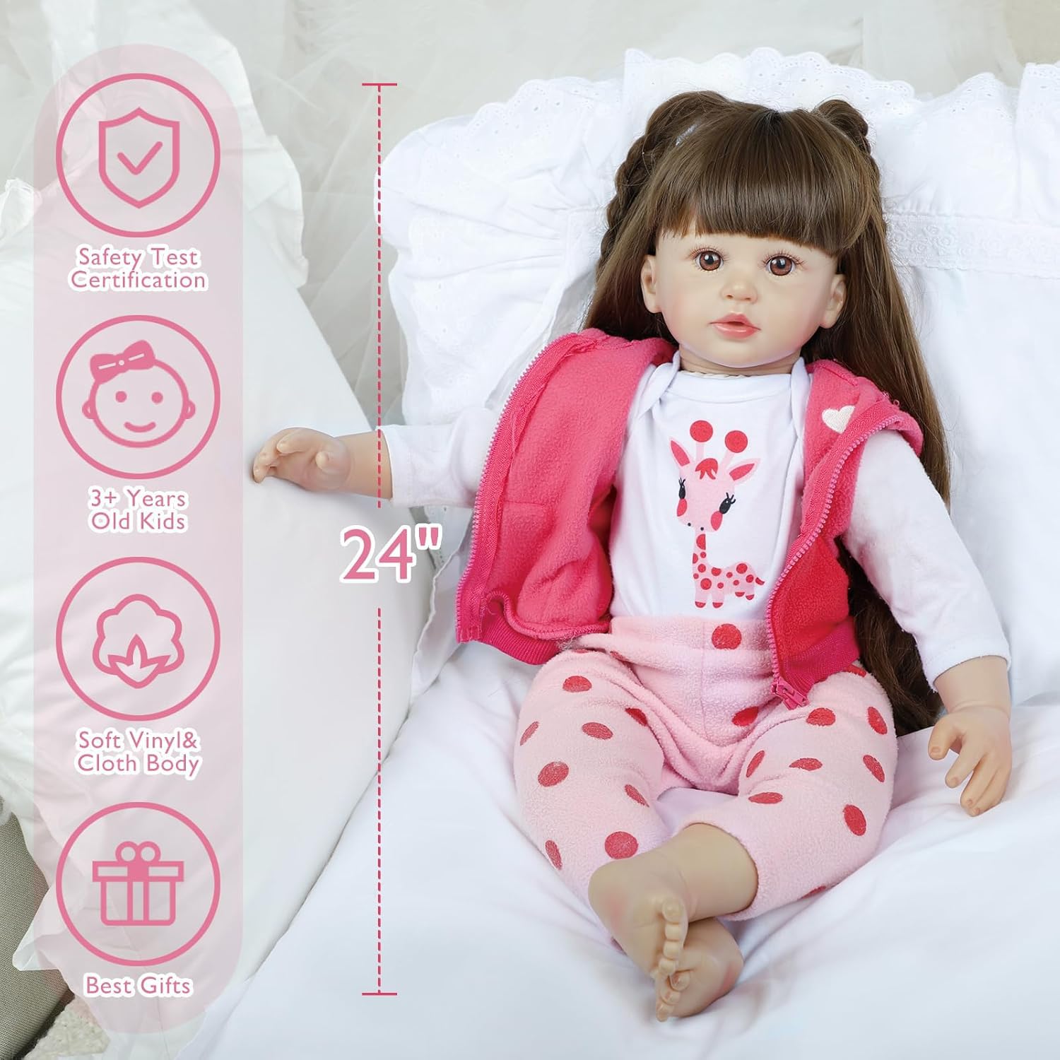 Kdudgso Reborn doll weighted body for authentic handling and cuddling