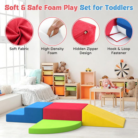 Colorful KEALIANA foam blocks encouraging stacking and balance in toddlers