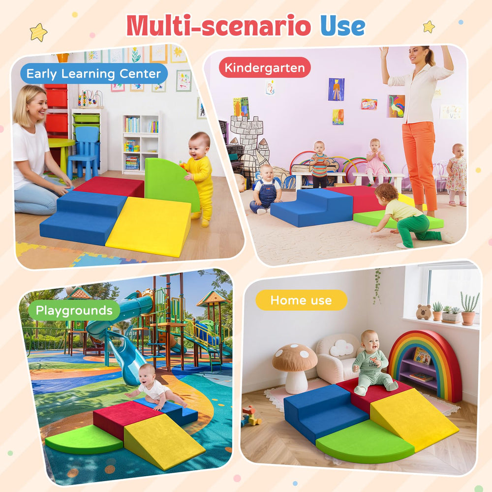 Removable washable cover on KEALIANA blocks for quick cleaning after play