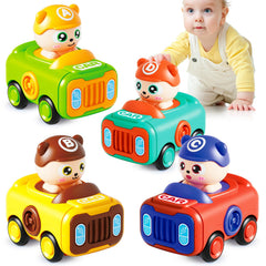 Keamaidy press-to-go baby car toy, front view, safe and easy grip for toddlers.