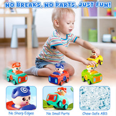 Keamaidy press-to-go baby car toy, side view, easy push for little hands.