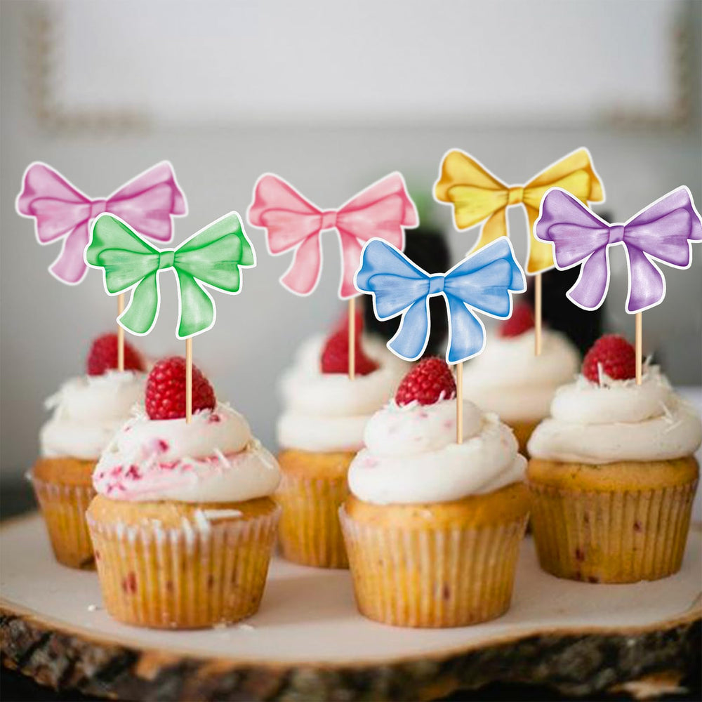 Keaziu toppers arranged on a dessert tray for photos and dessert tables