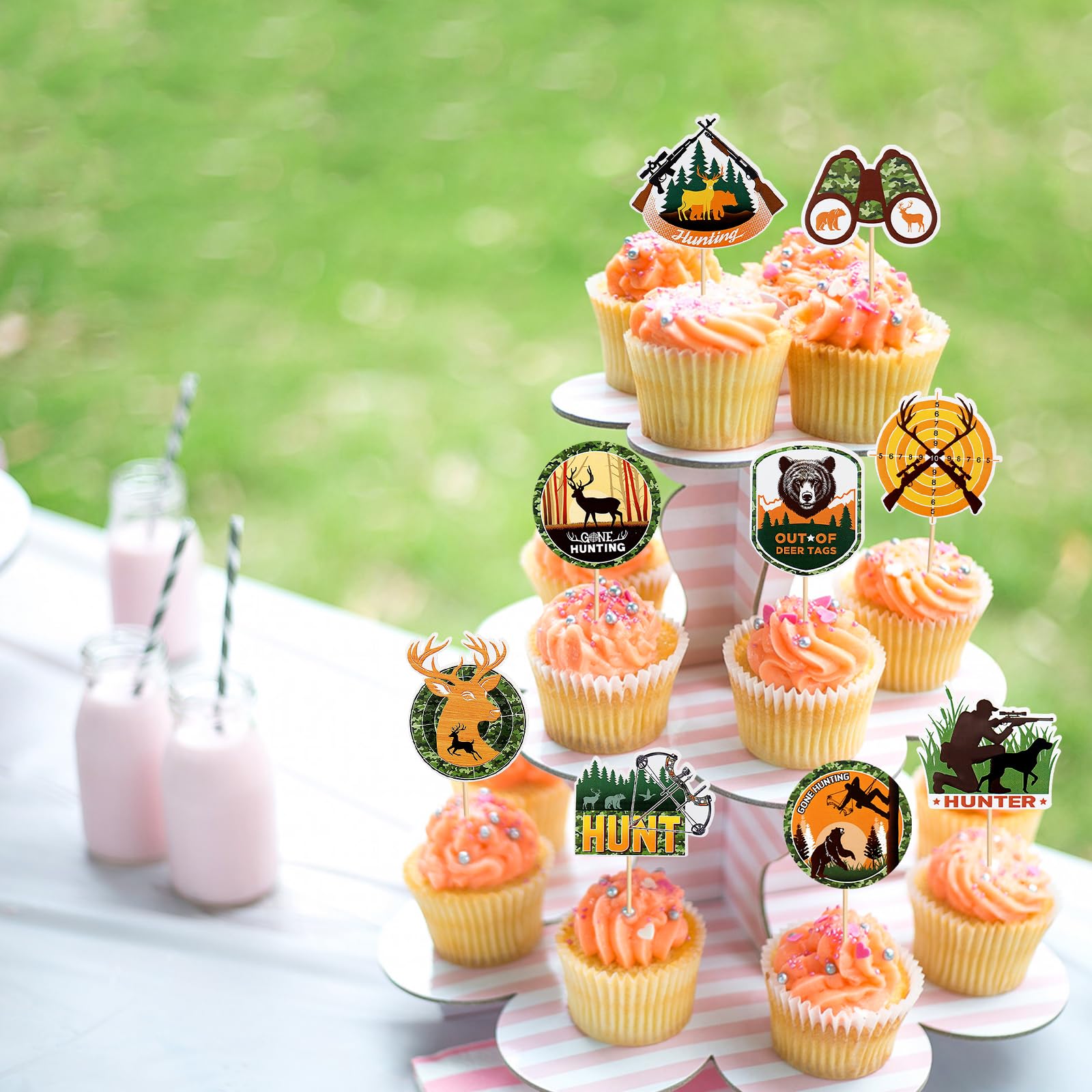 Keaziu deer tags cupcake toppers bring deer accents to sweets