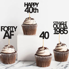 Keaziu forty af cupcake picks enhance cupcake desserts with eye-catching design.