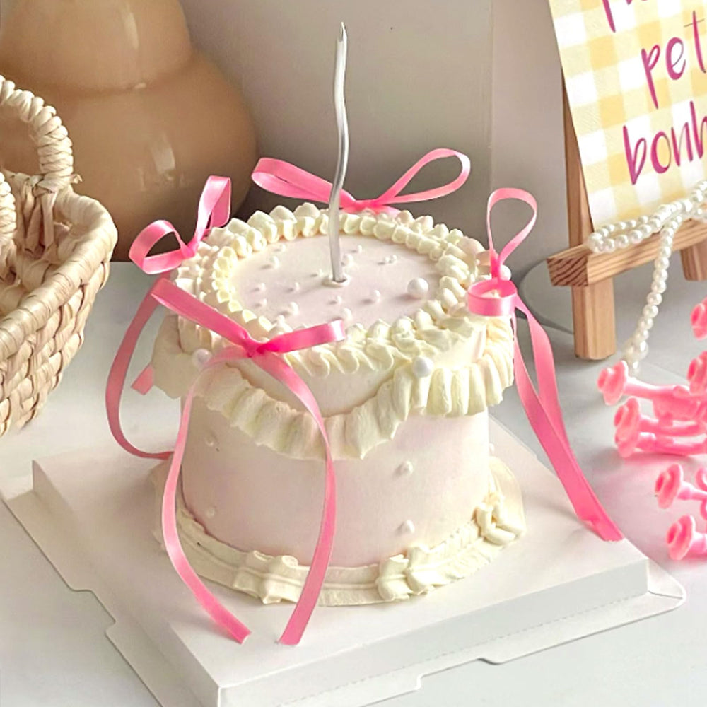 Keaziu pink rose bow cupcake topper, elegant cake accent for weddings