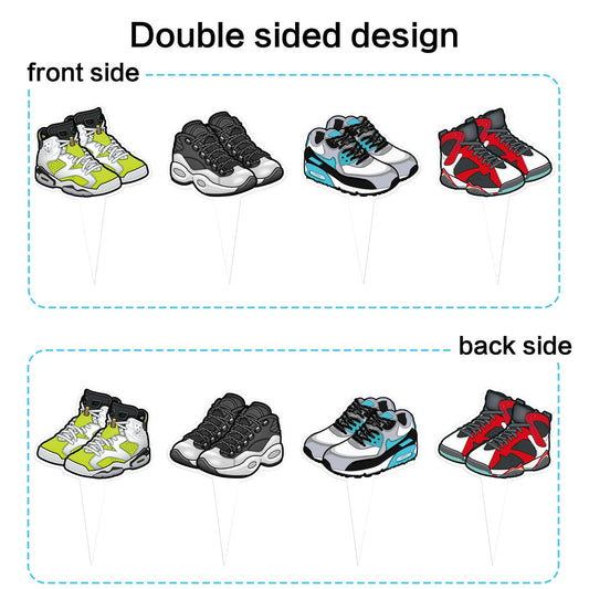 Keaziu sneaker cupcake topper design B enhances party dessert visuals.